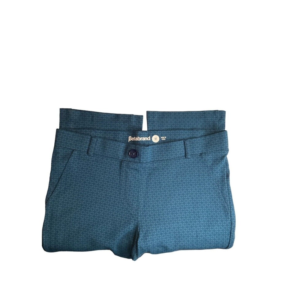 Betabrand Teal Pattern Pants Medium Yoga